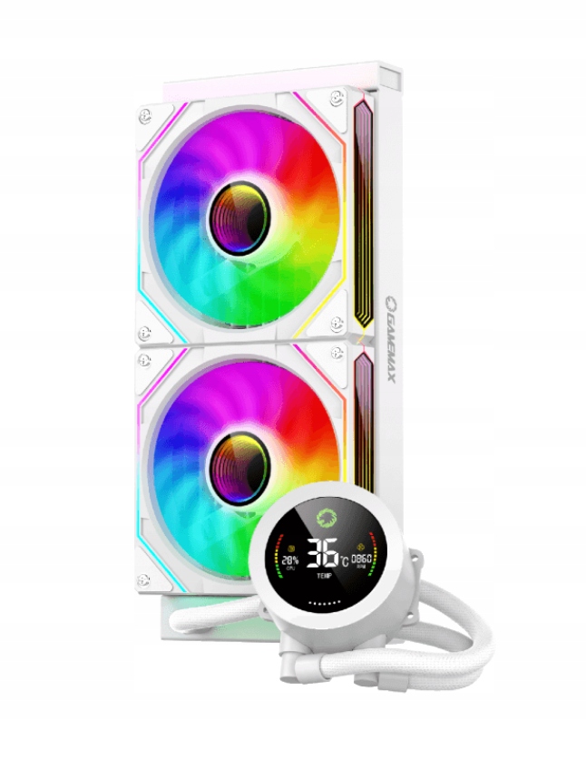 Gamemax CPU Liquid Cooler | ICEBURG 240 DIGITAL WH – Wydajność chłodzenia na najwyższym poziomie