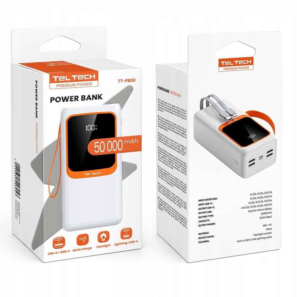 Power Bank Bateria Awaryjna 5A 22.5W – Niezawodne źródło energii
