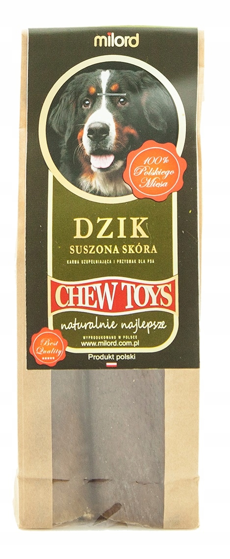 Gryzak dla psa suszona skóra dzika 100 g – przyjemność dla Twojego pupila