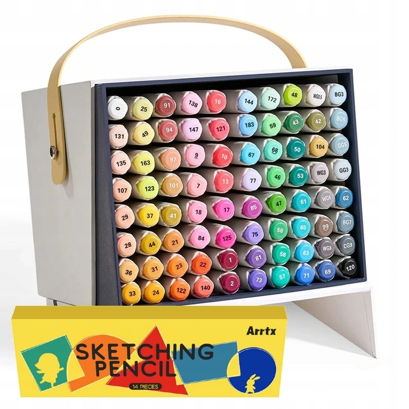 Dwustronne markery ARRTX - Flamastry w 80 kolorach dla kreatywnych