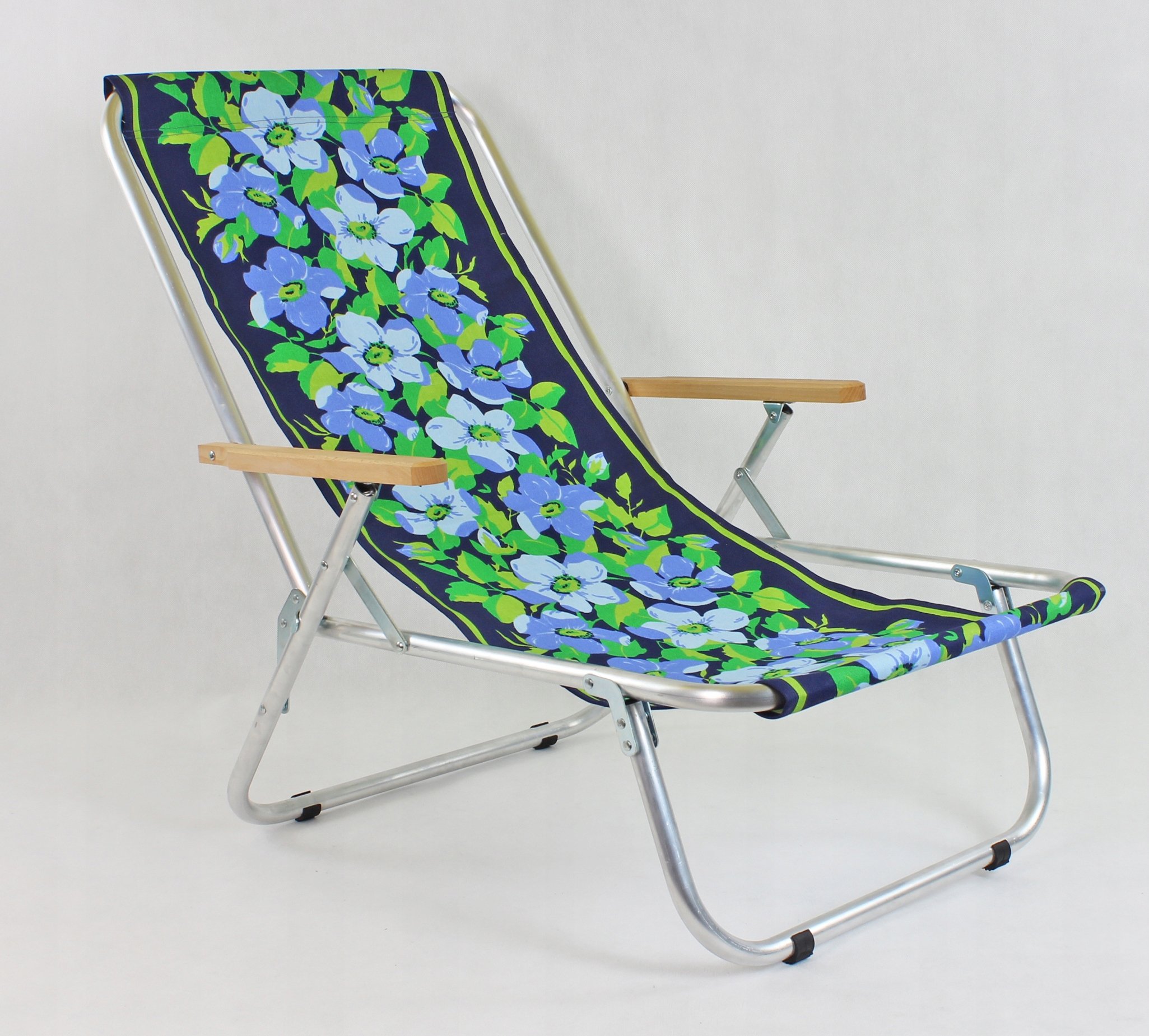 Leżak plażowy składany, aluminiowy, MAX 150 kg Model Tradycyjny