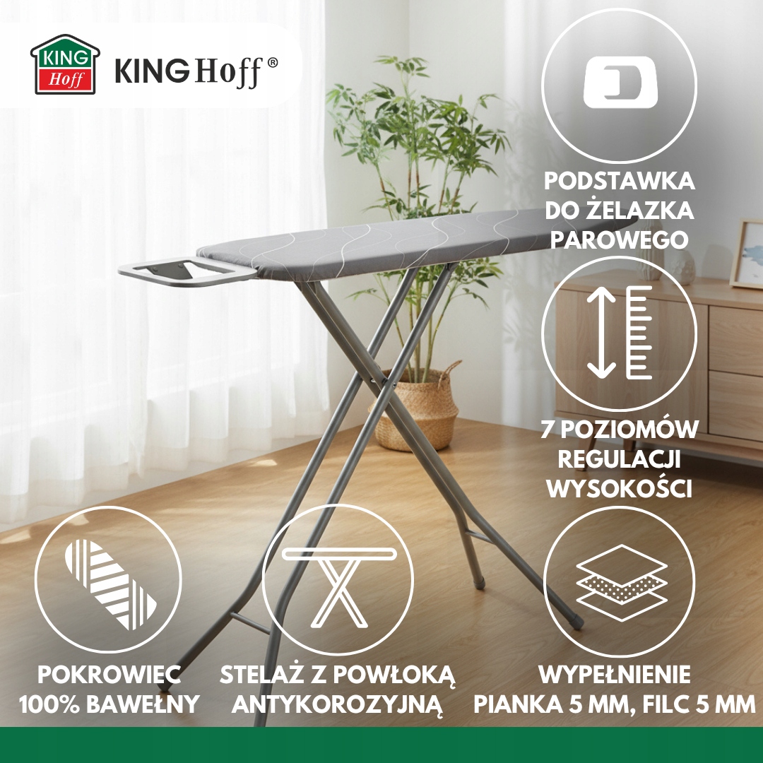 7 poziomów regulacji wysokości – Dopasuj deskę do swojego wzrostu