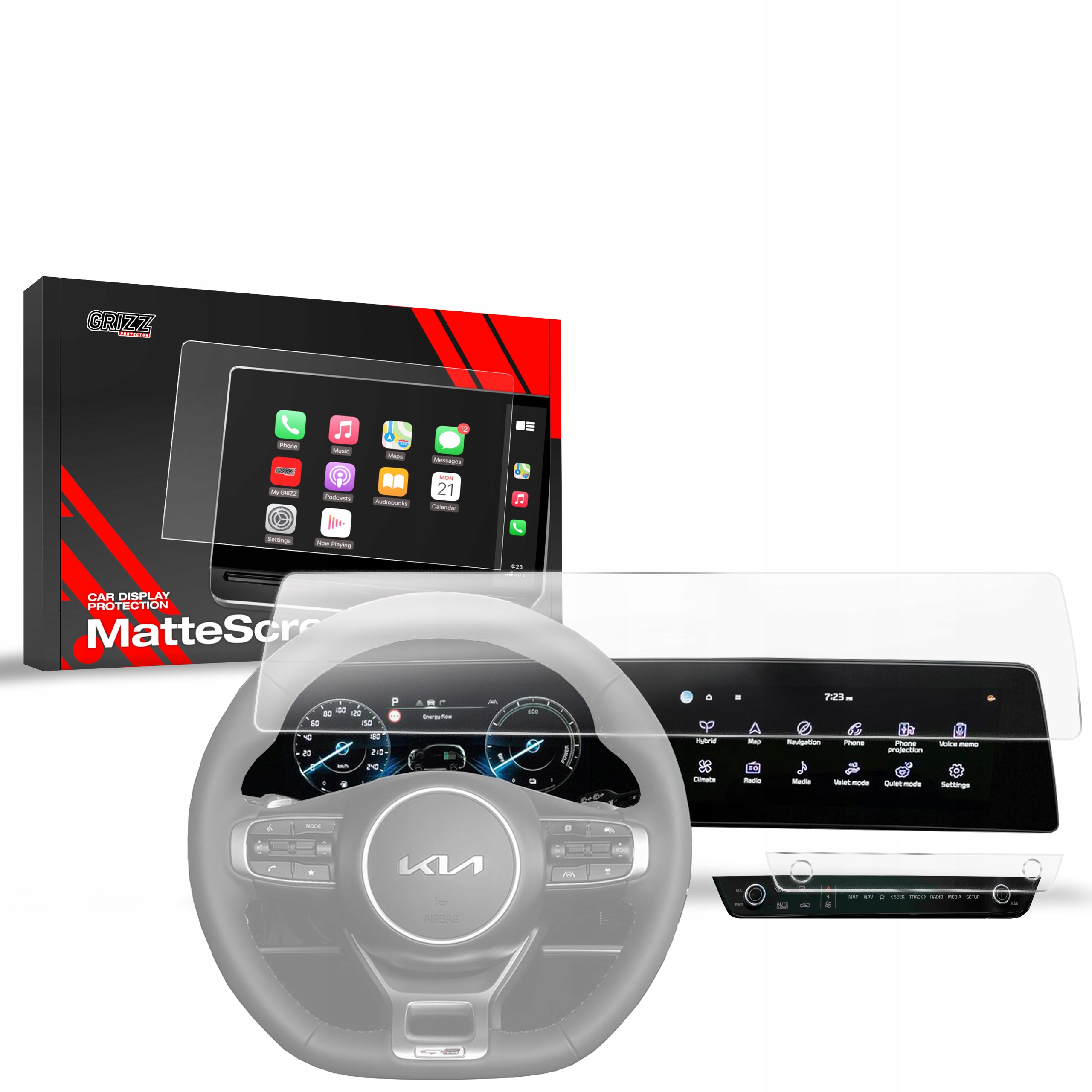 Folia matowa GrizzGlass CarDisplay Protection do Kia Sportage 5 Business Line 2021-2025 – Ochrona Twojego ekranu
