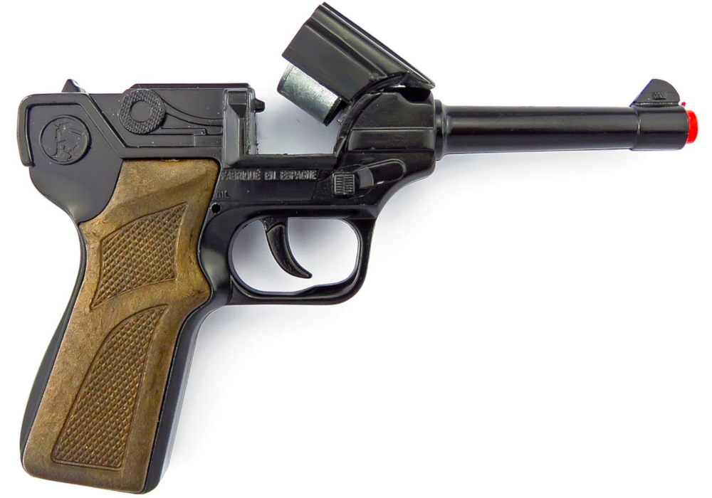 GONHER Hiszpański Metalowy Pistolet Parabellum LUGER Na Kapiszony 8-Strzałowy TOMDORIX