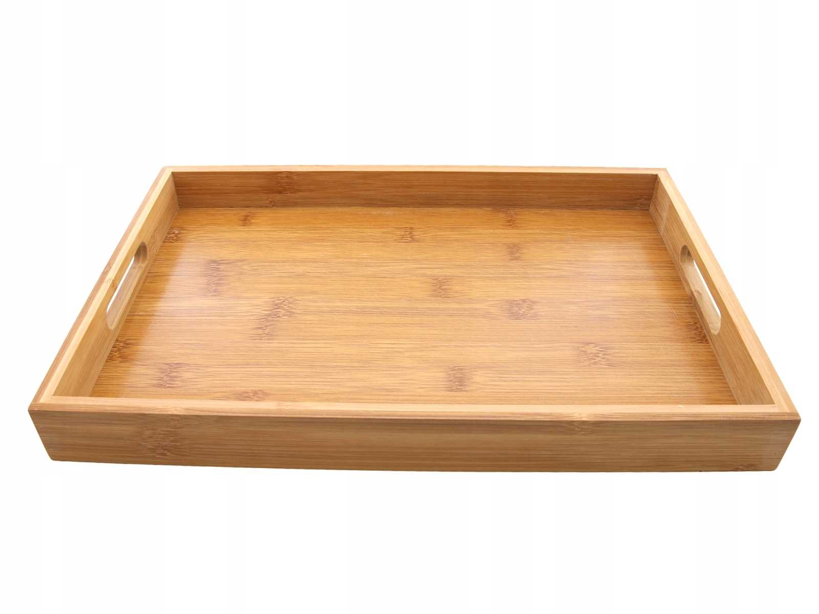 Bambusowa Taca Śniadaniowa z Uchwytami 38x25x4 cm – Idealna do serwowania posiłków