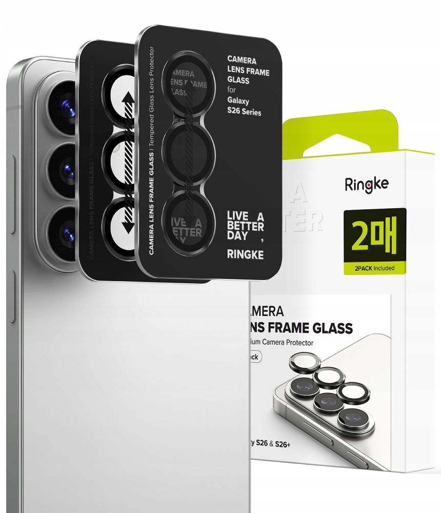 Osłona aparatu Ringke Camera Frame Protector 2-Pack Galaxy S26 / S26+ Plus Black – Doskonała ochrona dla Twojego smartfona