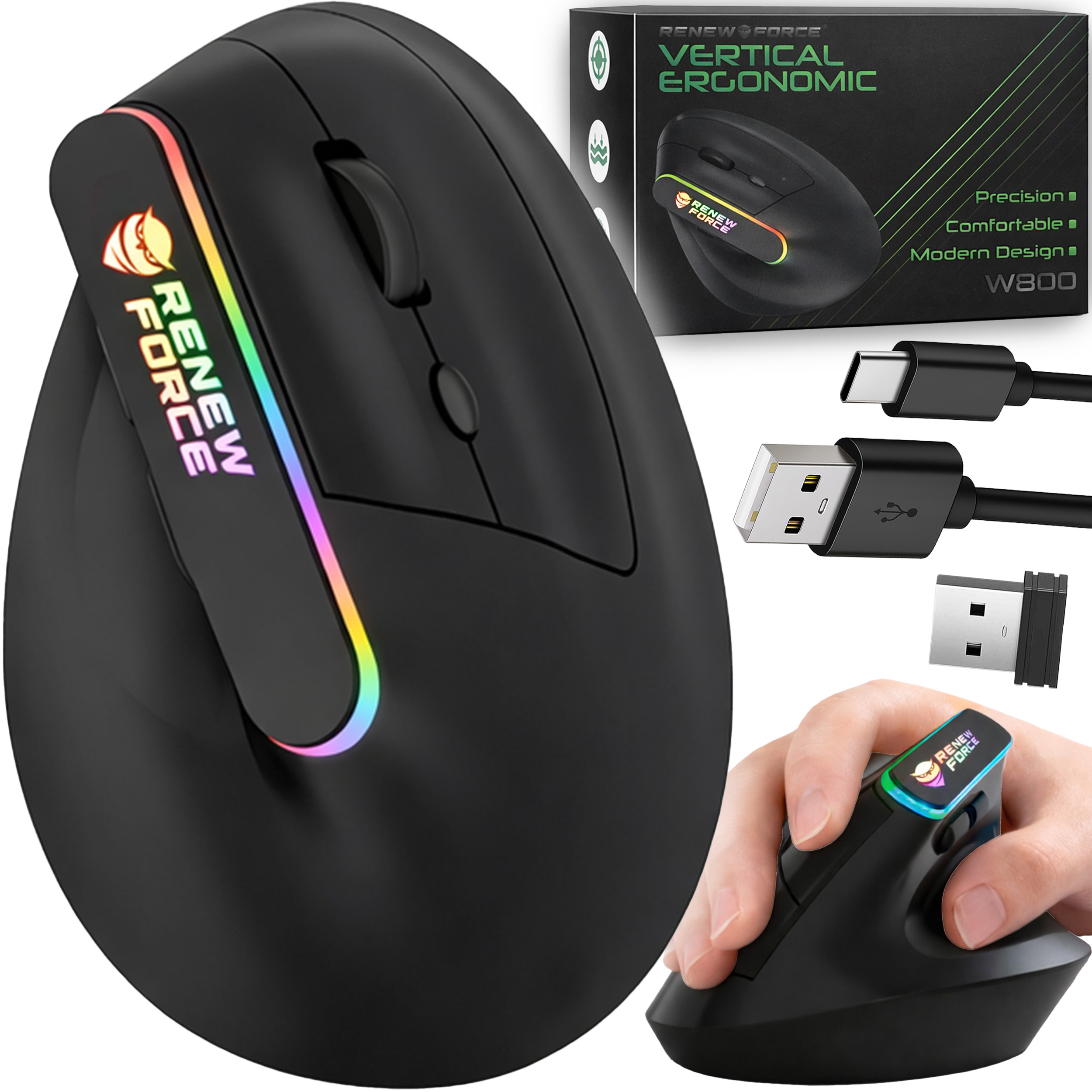 Myszka wertykalna Ergonomiczna pionowa MYSZ bezprzewodowa WiFi Bluetooth BT – Komfort i nowoczesność w Twojej dłoni