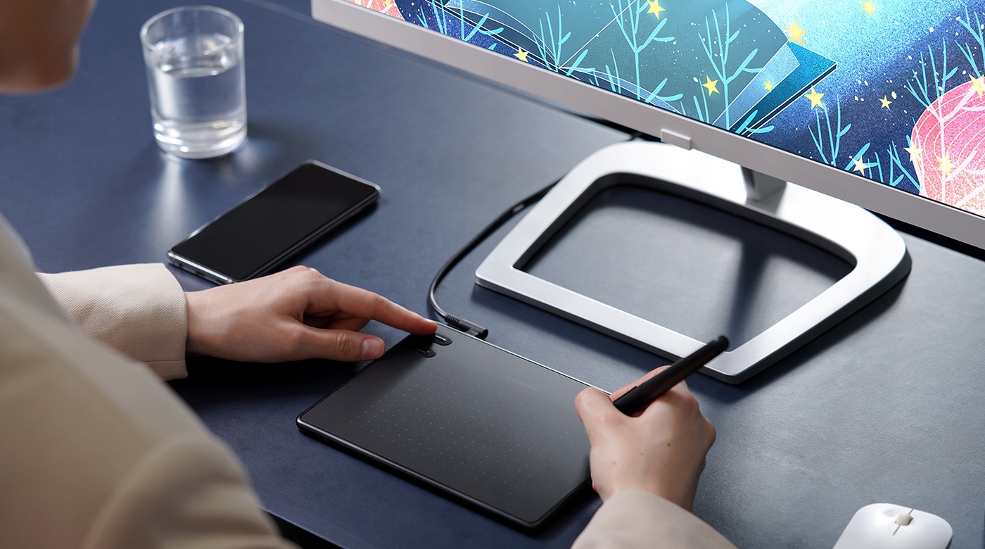 Tablet graficzny Huion RTE-100 Black – Twoje narzędzie do kreatywności