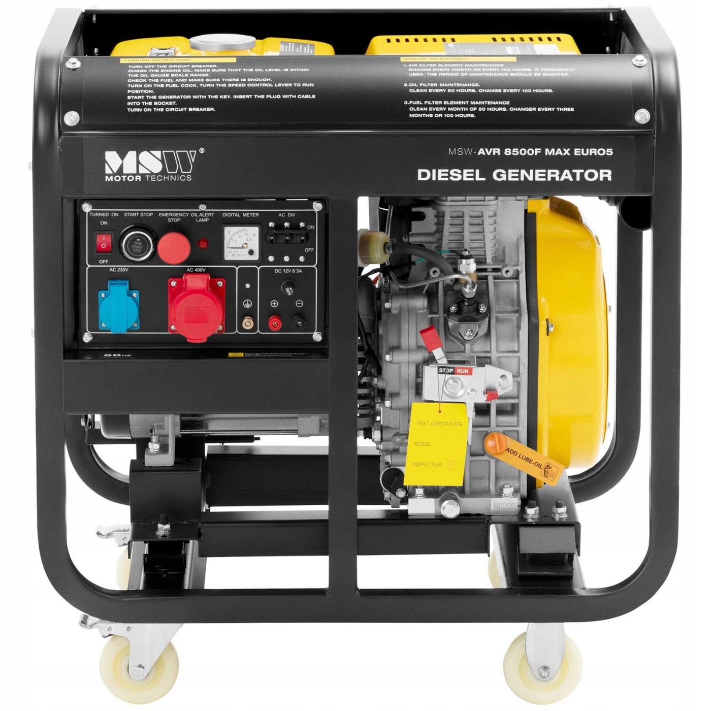 Wydajność i moc – 8500 W oraz 10 kVA