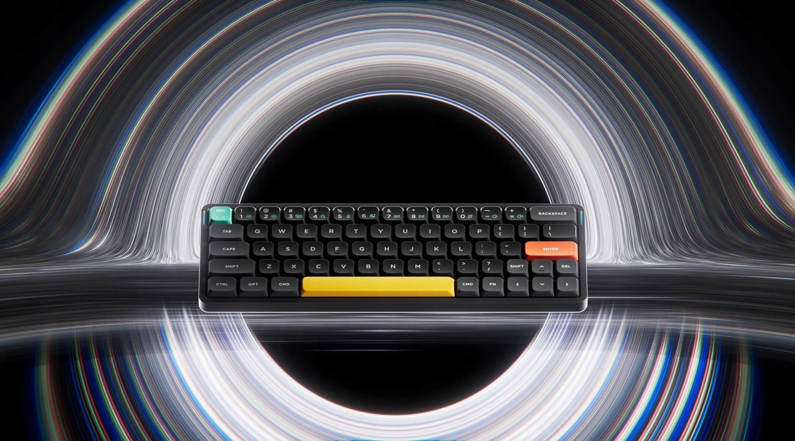 Nuphy Air60 V2 – Bezprzewodowa Klawiatura Mechaniczna Slim Basalt Black Red