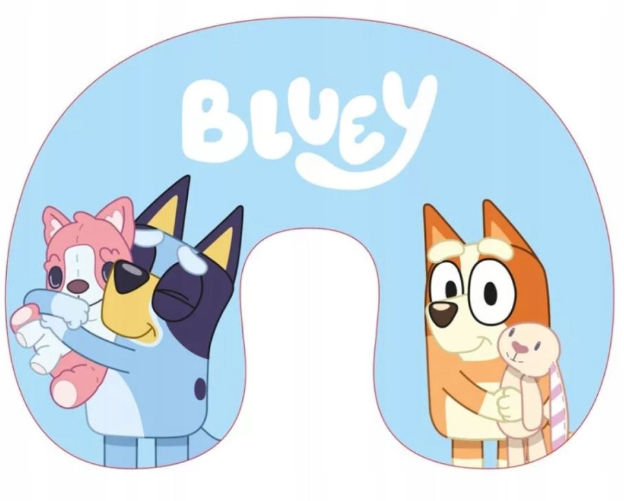 Zagłówek poduszka podróżna dla dzieci rogal na szyję pod głowę BLUEY
