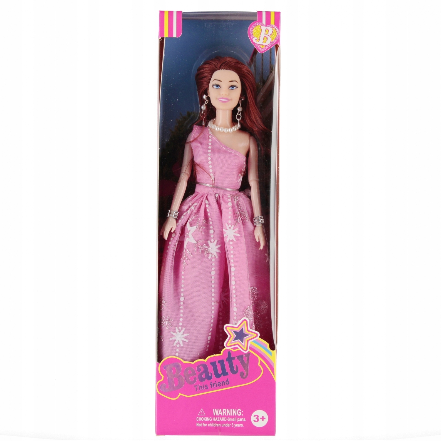 Stylowe ubrania i długie włosy lalki