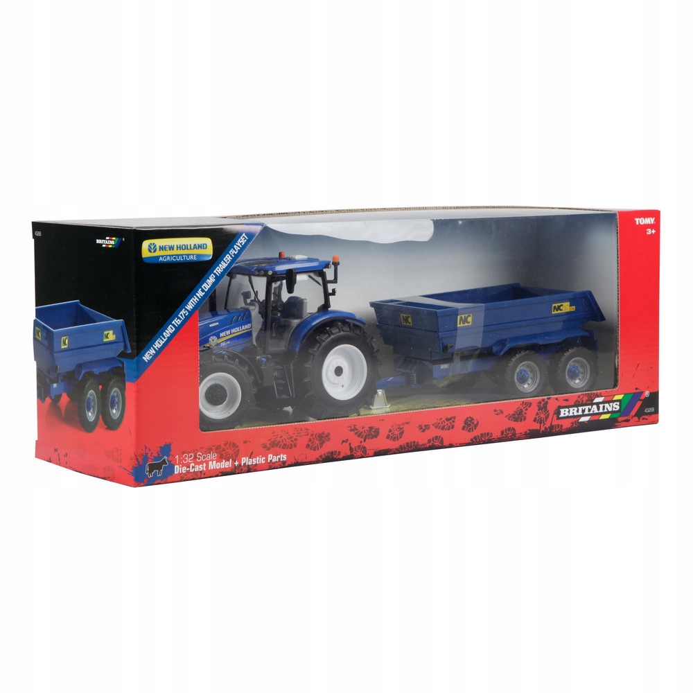 TOMY Britains traktor New Holland T6 z przyczepą NC 43268 – Idealny wybór dla małych rolników