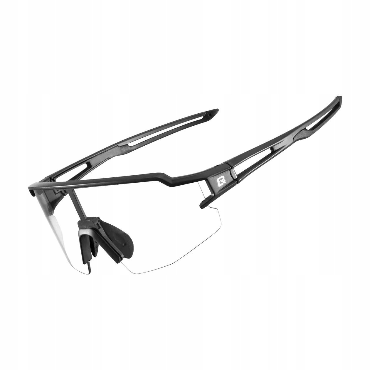Okulary rowerowe fotochromowe z filtrami UV 400 UVA i UVB czarne – Komfort i ochrona na każdej trasie