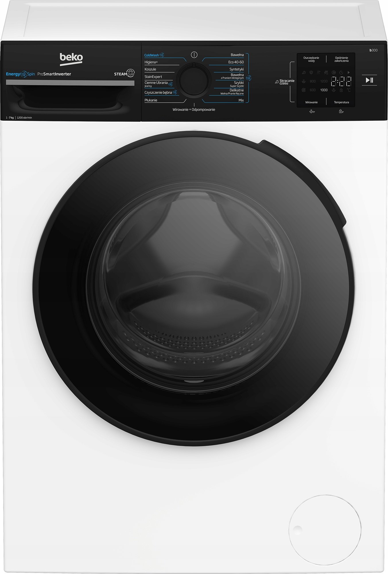 Pralka Beko BM3WFSU37215WBDC – Nowoczesne pranie z technologią Steam Cure