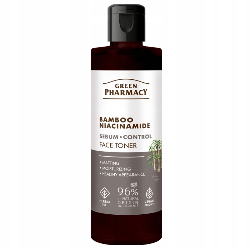 Green Pharmacy Bambus + Niacynamid Tonik do twarzy 200 ml – oczyszczenie i nawilżenie