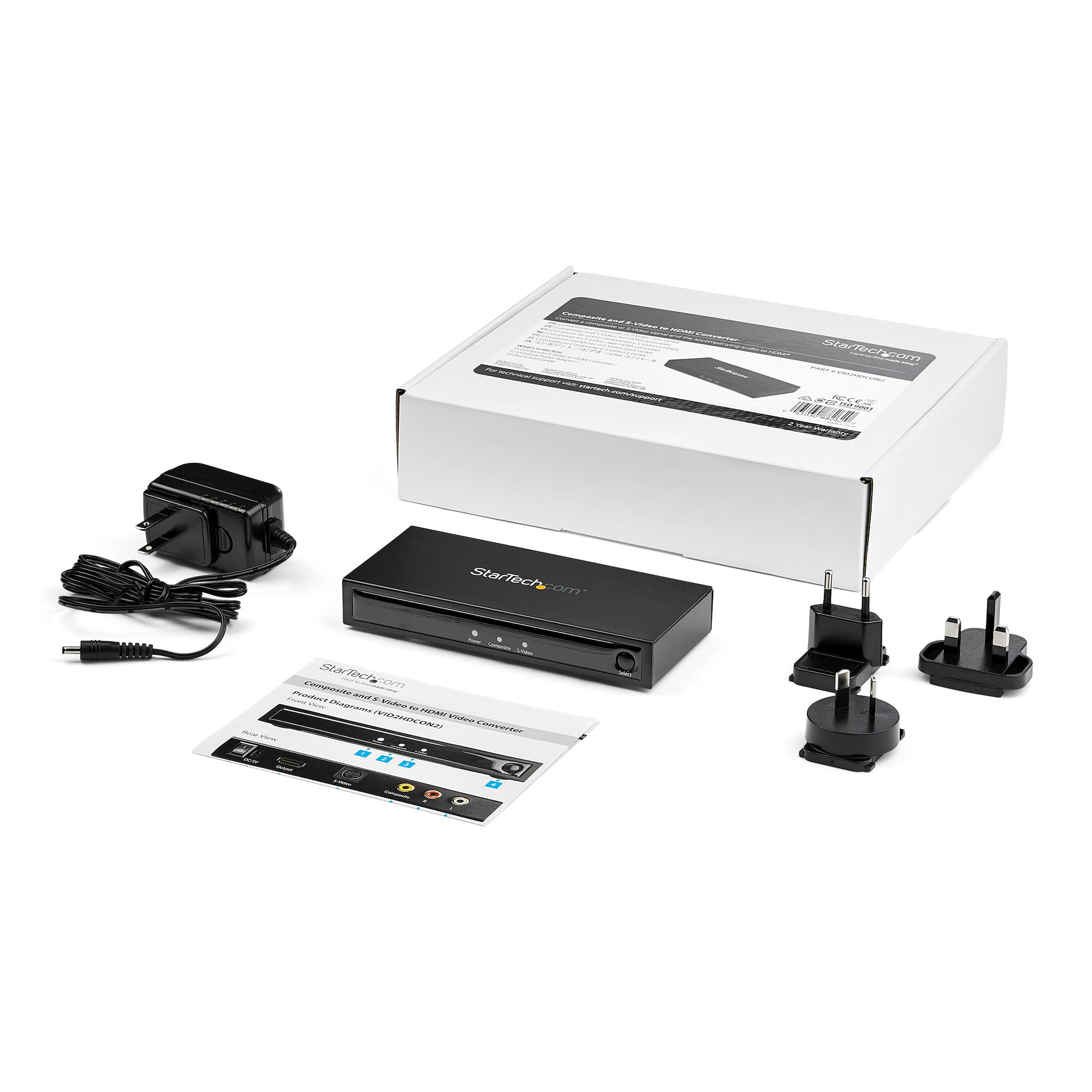 StarTech.com VID2HDCON2 – Konwerter S-Video i Composite do HDMI