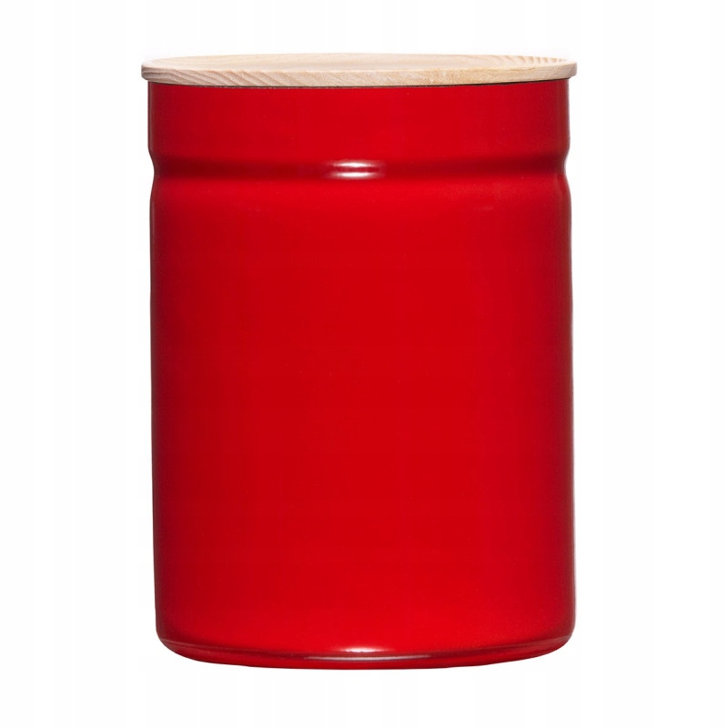 Riess - Pojemnik kuchenny z drewnianą pokrywą 2,2l Fresh Tomato – Idealne rozwiązanie do przechowywania