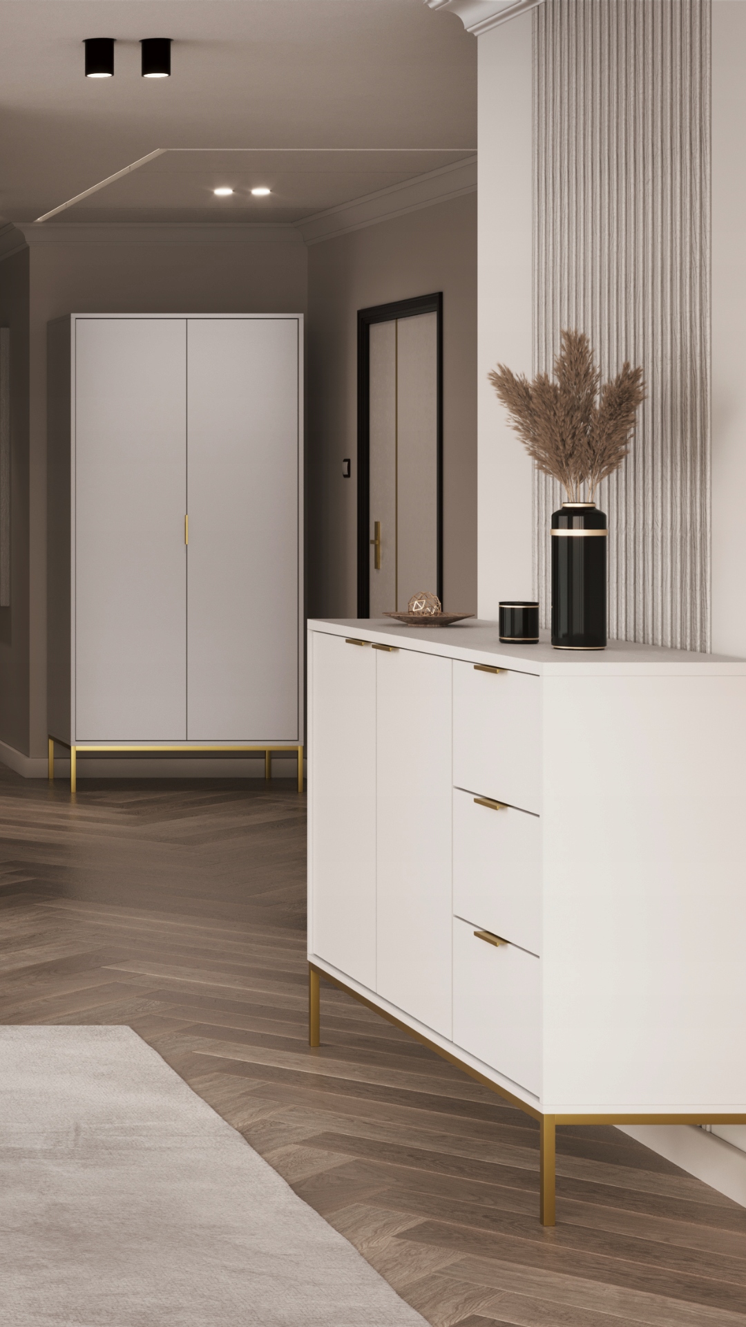 Praktyczne rozwiązania – Trzy pojemne szuflady i zamykane szafki