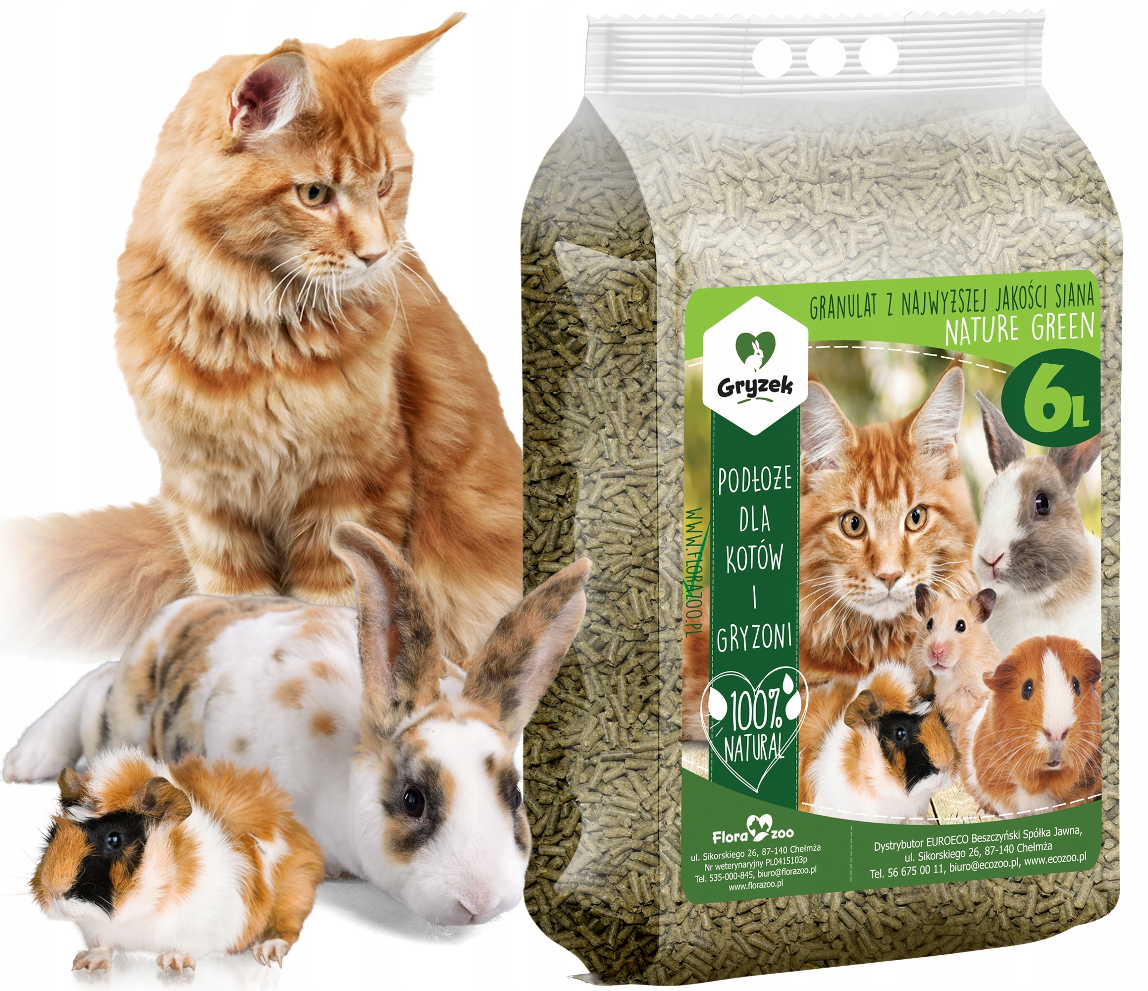 Podłoże "NATURE GREEN" 6L* – alternatywa dla Twojego pupila