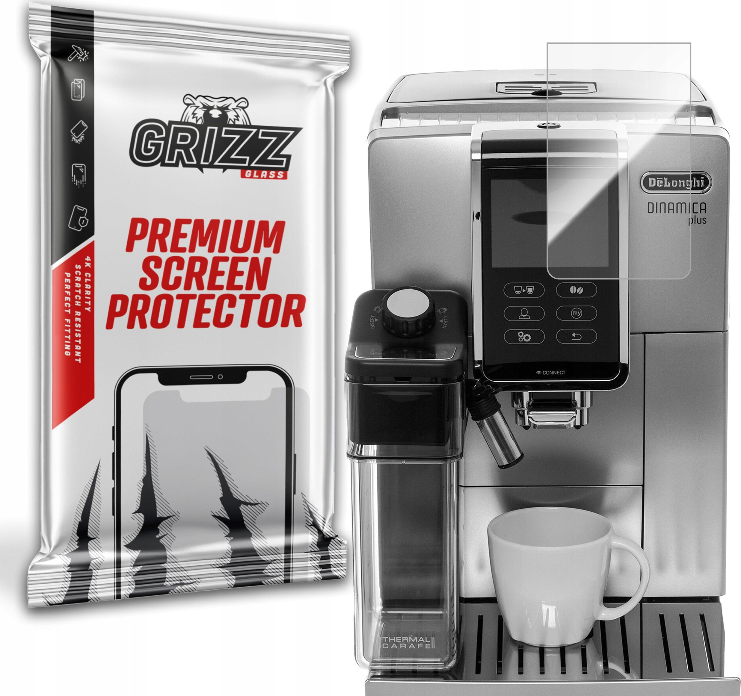 GrizzGlass HybridGlass – Szkło hybrydowe do DeLonghi ECAM 370.95.T 1450
