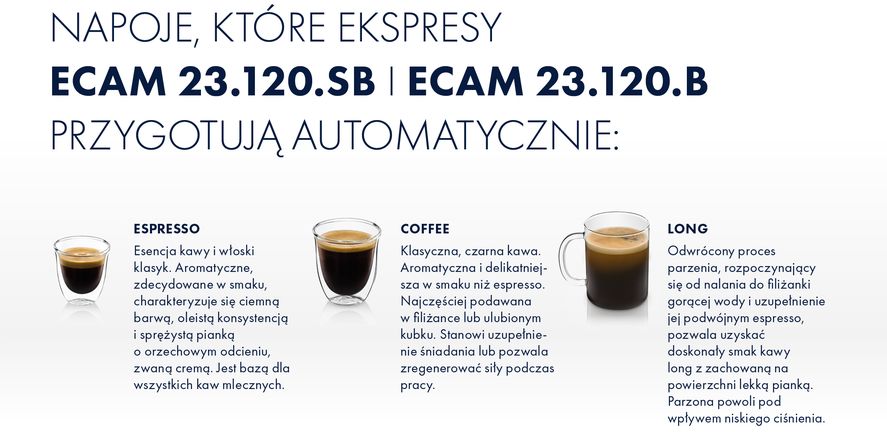Napoje w menu