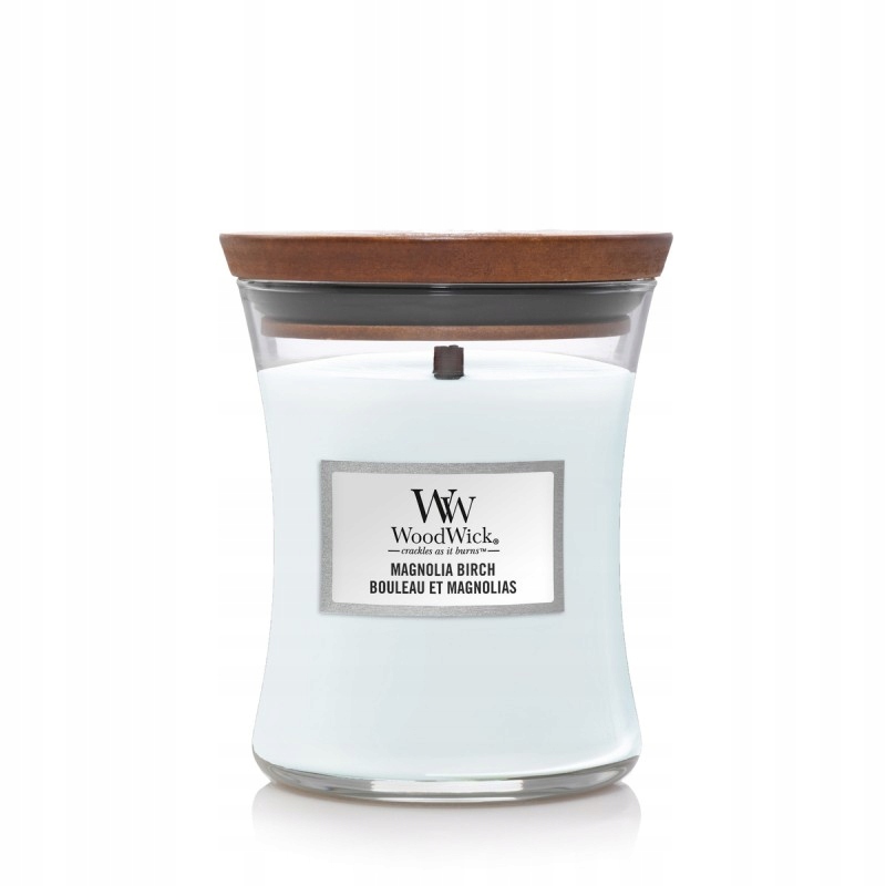 WoodWick Medium Hourglass - Magnolia Birch – Stwórz relaksującą atmosferę w swoim domu