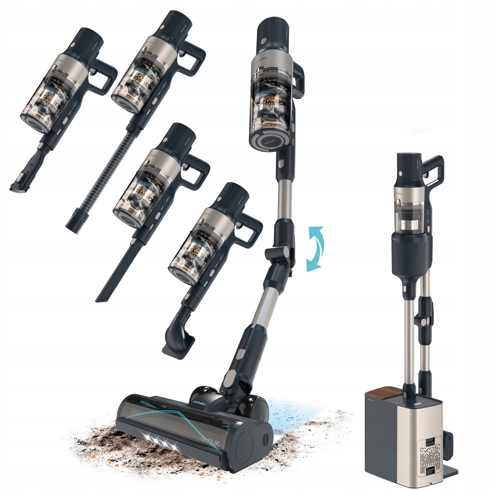 Odkurzacz pionowy Cecotec Conga Rockstar 5500 Hurricane Station Pet Flex – Twój sprzymierzeniec w walce z brudem