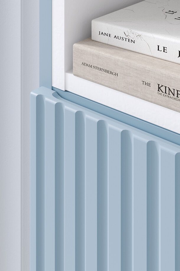 Minimalistyczny design z dekoru Denim Suedette