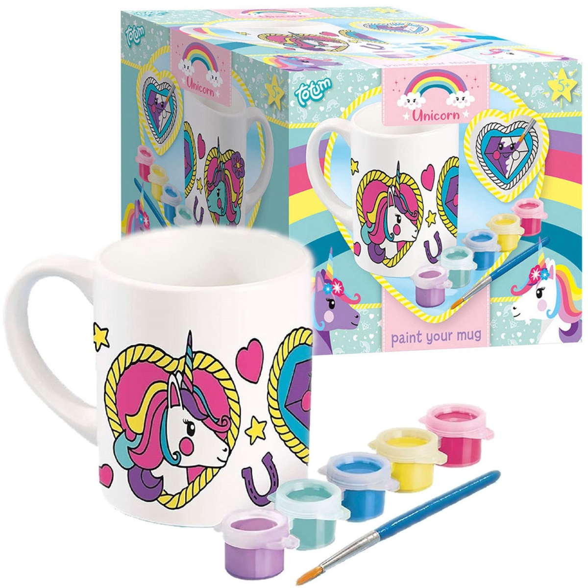 TOTUM Unicorn Paint Your Own Mug – Kreatywny zestaw do malowania kubka