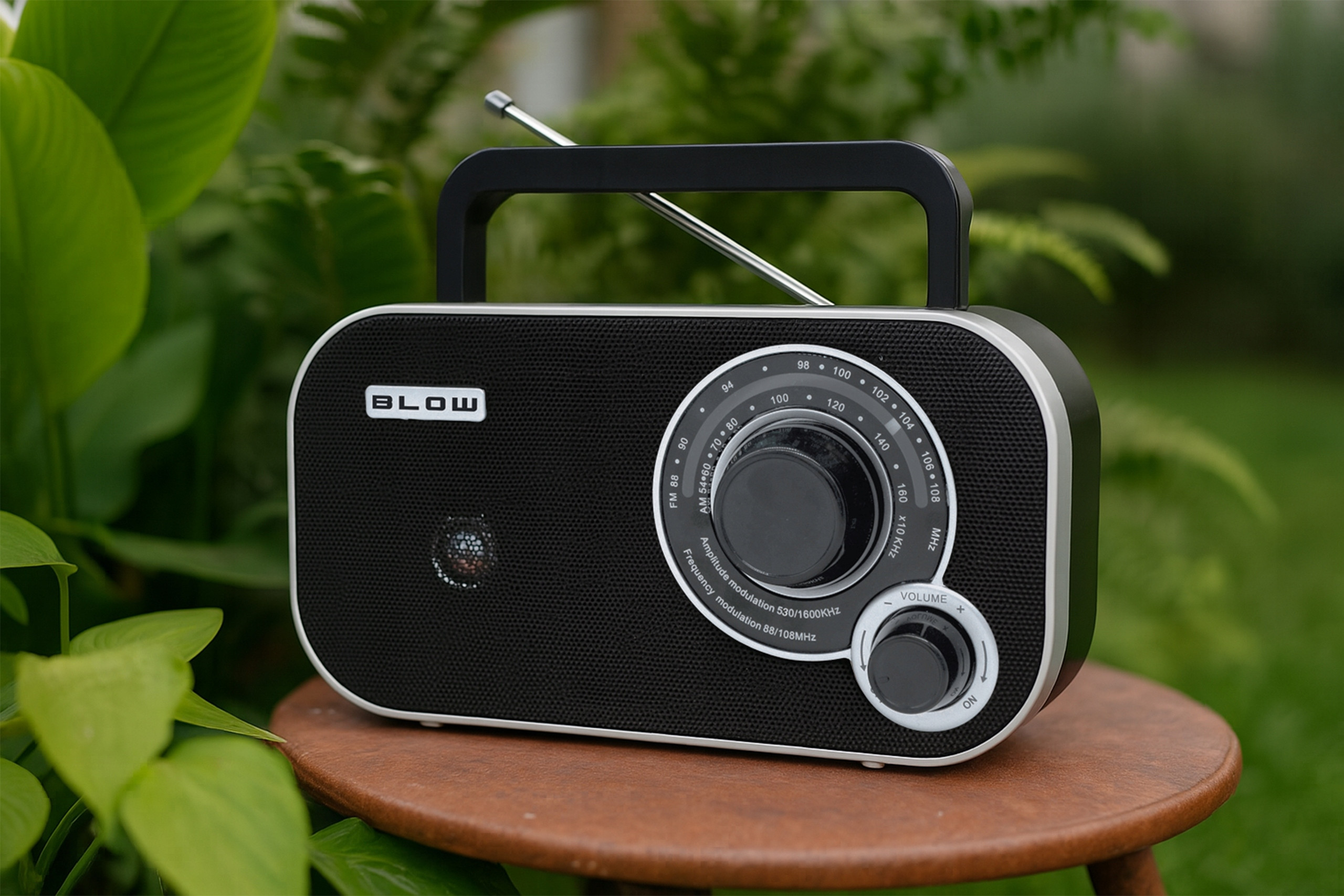 Radio przenośne analogowe AM/FM Blow RA12 czarno-białe – Twój mobilny towarzysz muzyczny