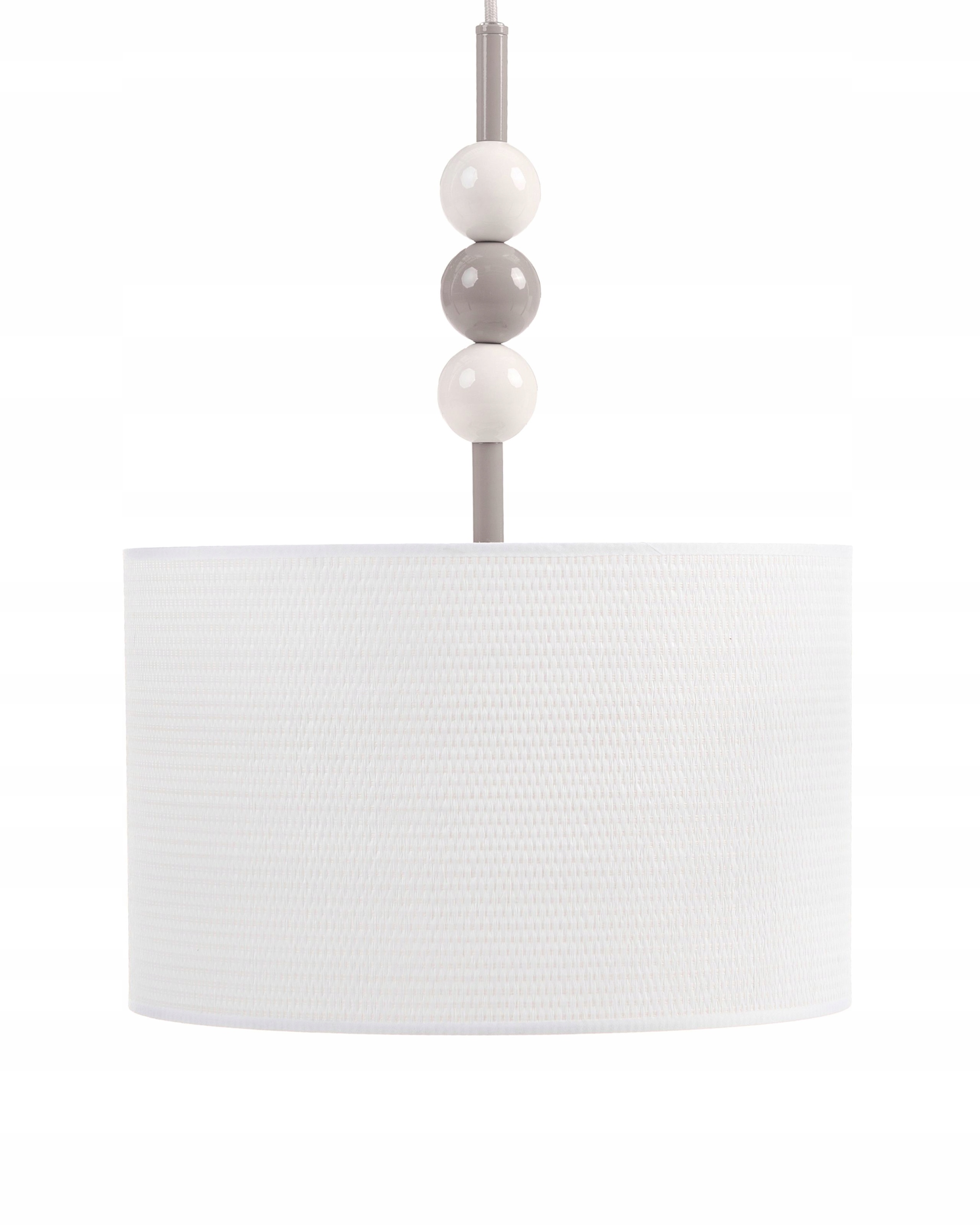 Lampa wisząca Beliani LOKY Metal Biały/Beżowy – Elegancja w Twoim wnętrzu