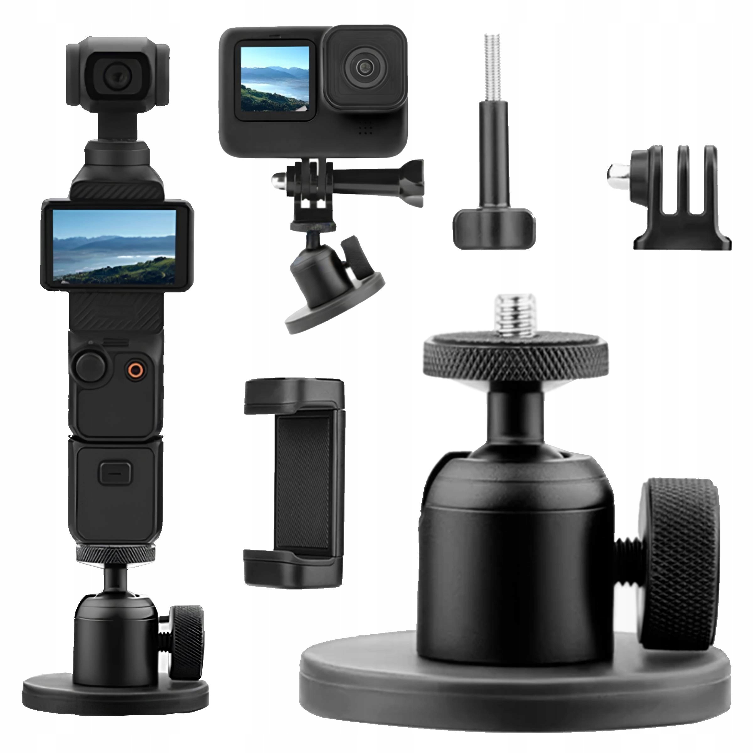 Uniwersalna kompatybilność z kamerami sportowymi i smartfonami