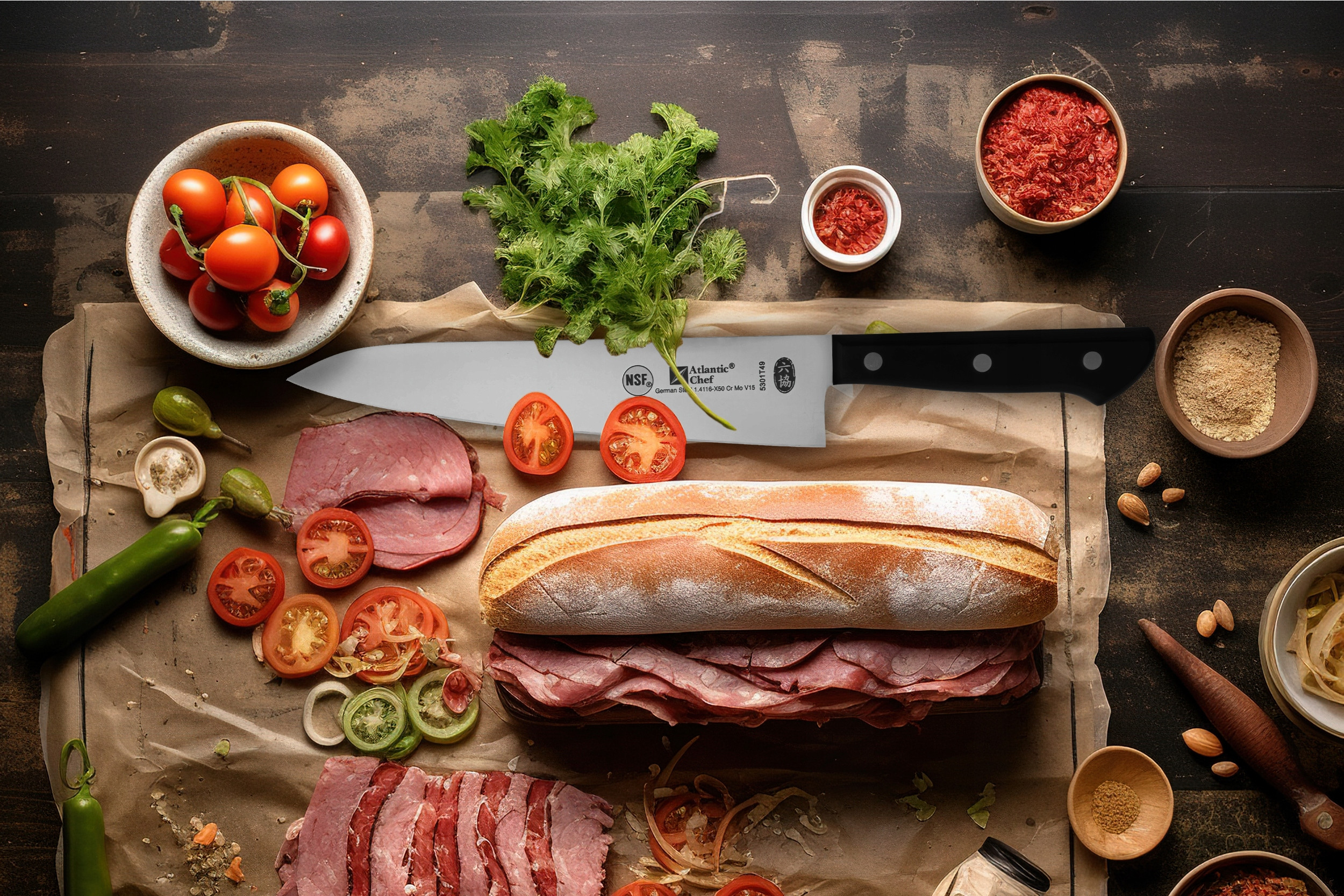 Wszechstronność w kuchni – Doskonały do krojenia warzyw, owoców, mięsa i ryb