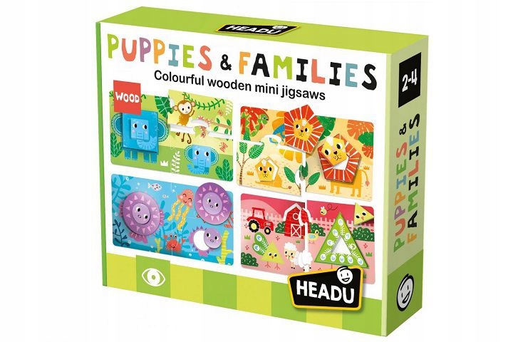 HEADU Świat zwierząt karty układanka 2-4 – Kolorowa zabawa dla najmłodszych