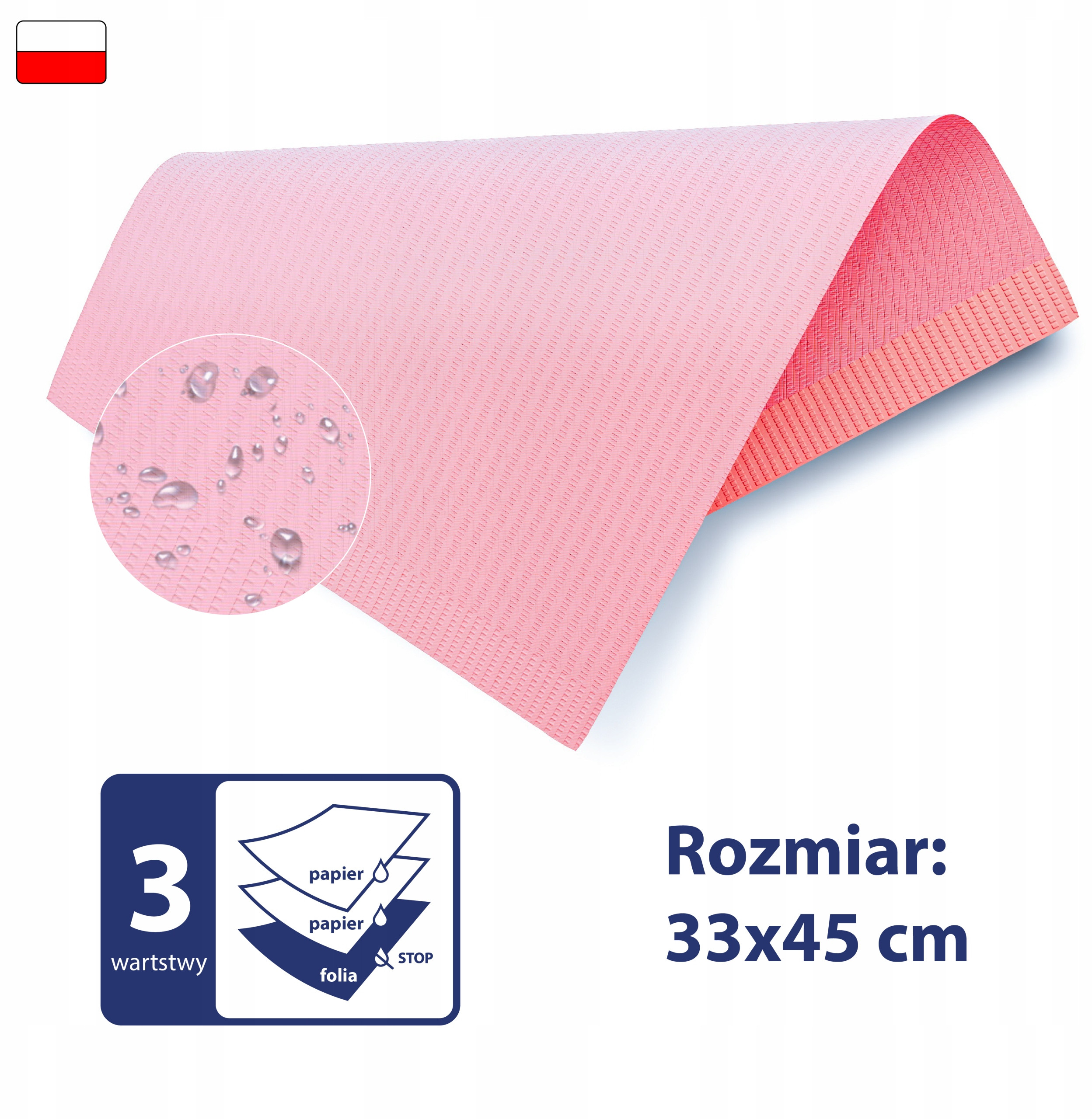 Trójwarstwowa konstrukcja z celulozy i folii PE