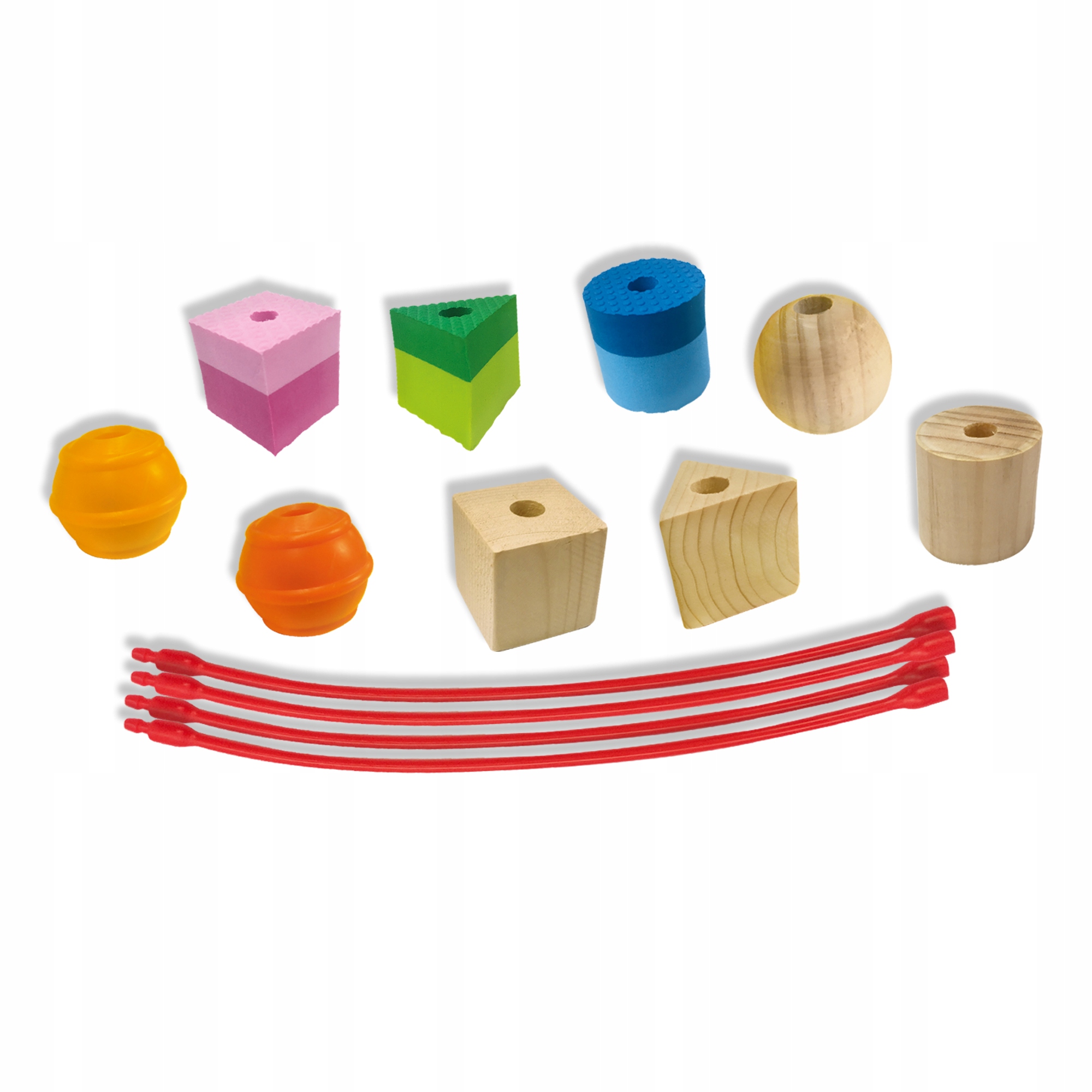 Zestaw zawiera różnorodne koraliki