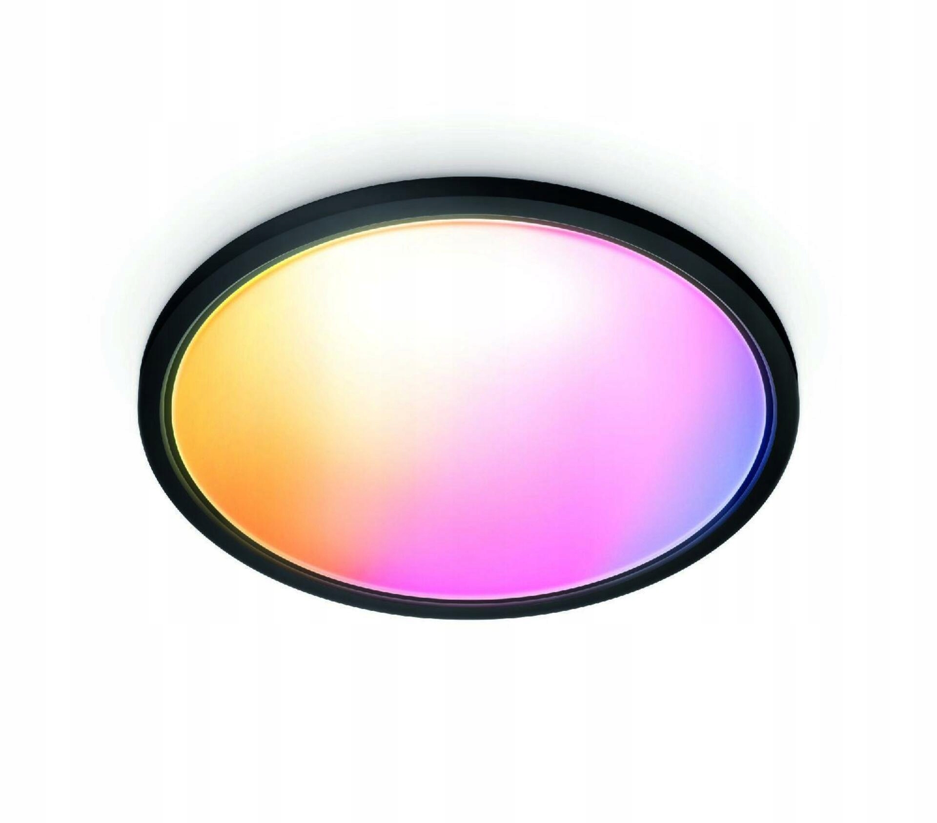 WiZ Smart WiFi SuperSlim Ceiling 545mm, Czarny – Nowoczesne oświetlenie sufitowe