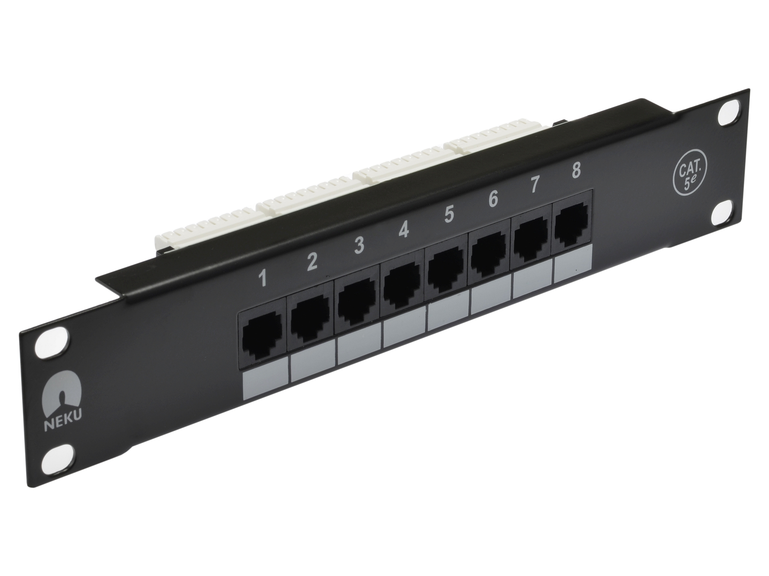 Patch panel RACK 10 kat.5e 8p UTP 1U czarny NEKU – Idealne rozwiązanie dla Twojej sieci