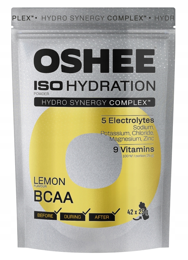 OSHEE ISO Hydration izotonik w proszku Lemon BCAA 1050 g – Idealne nawodnienie i regeneracja