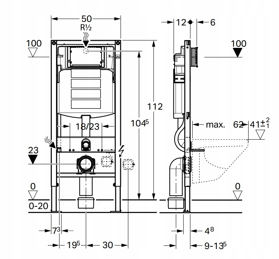 Matowy czarny kolor z ozdobnym akcentem