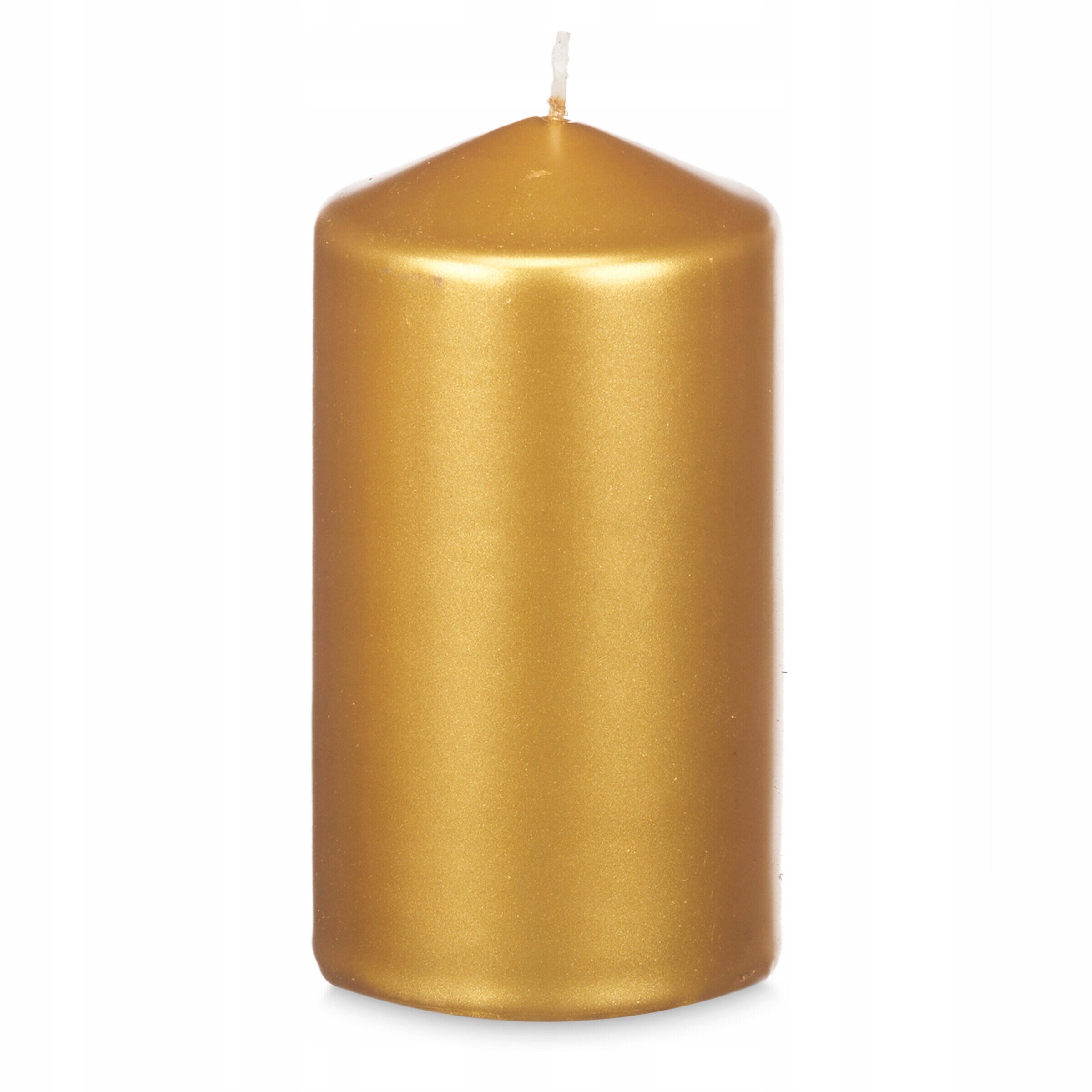Świeca walec LUNAR złota, Ø 7 cm – Elegancka dekoracja do Twojego wnętrza