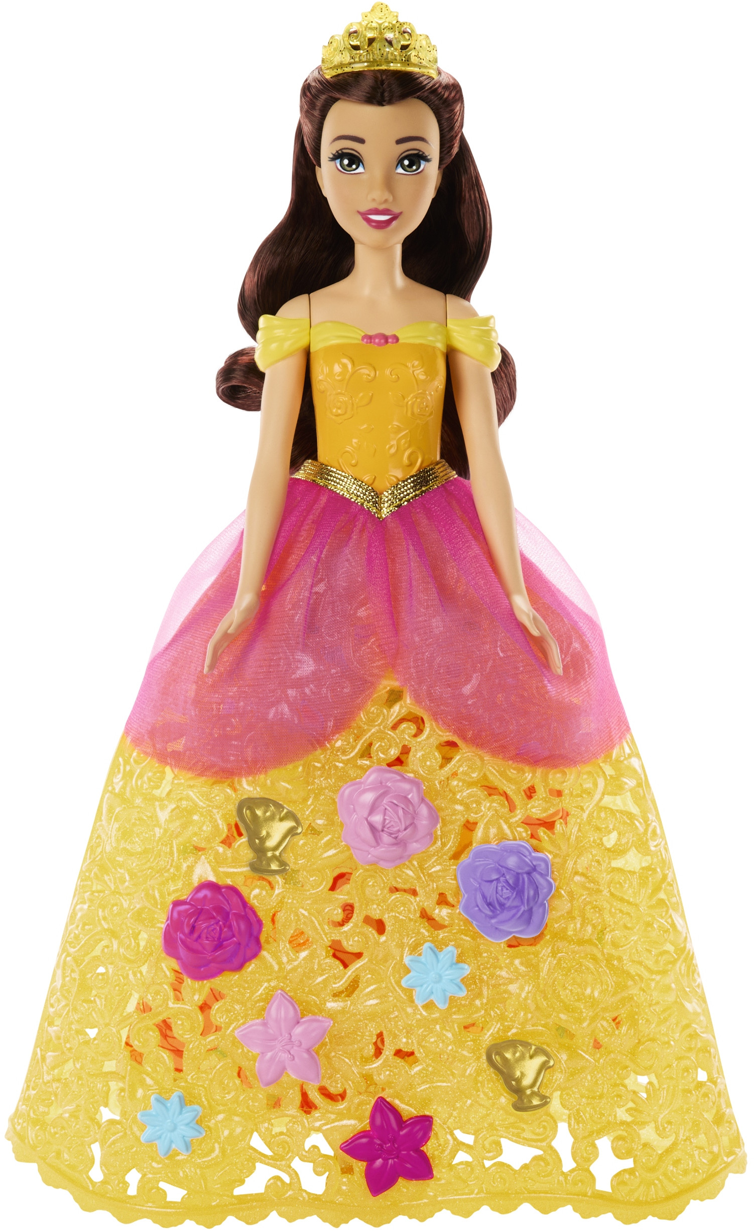 Lalka DISNEY KWIATOWA MODA BELLA HWB41 – Magia i elegancja w jednym