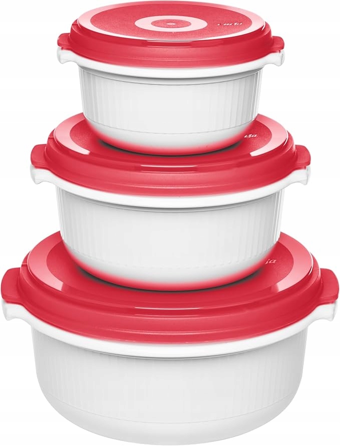 Emsa Emsa Micro Family Mikrowave Starter Set czerwony - Idealny zestaw do mikrofalówki