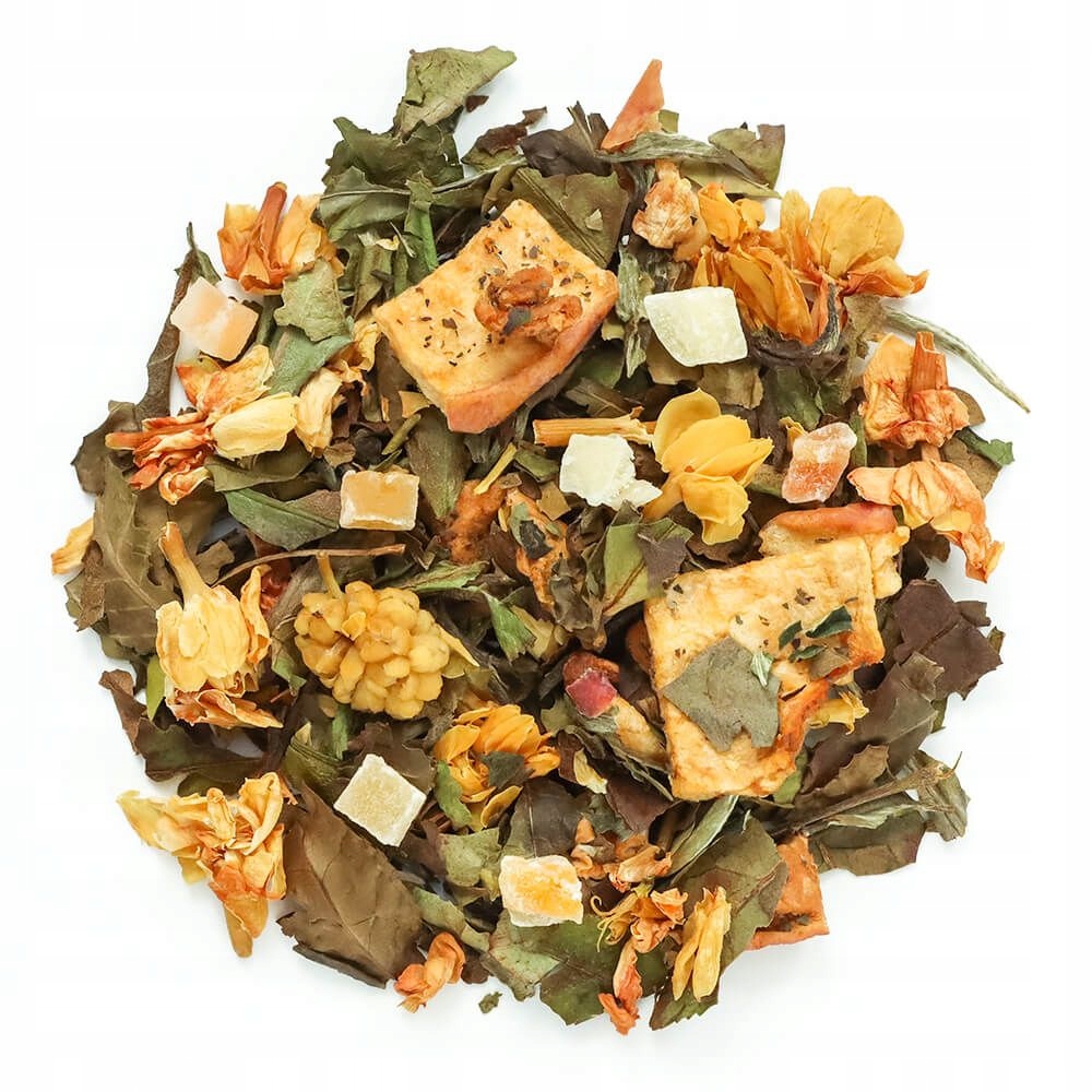 Składniki: rodzynki, ananas, dziewanna i kwiat pomarańczy