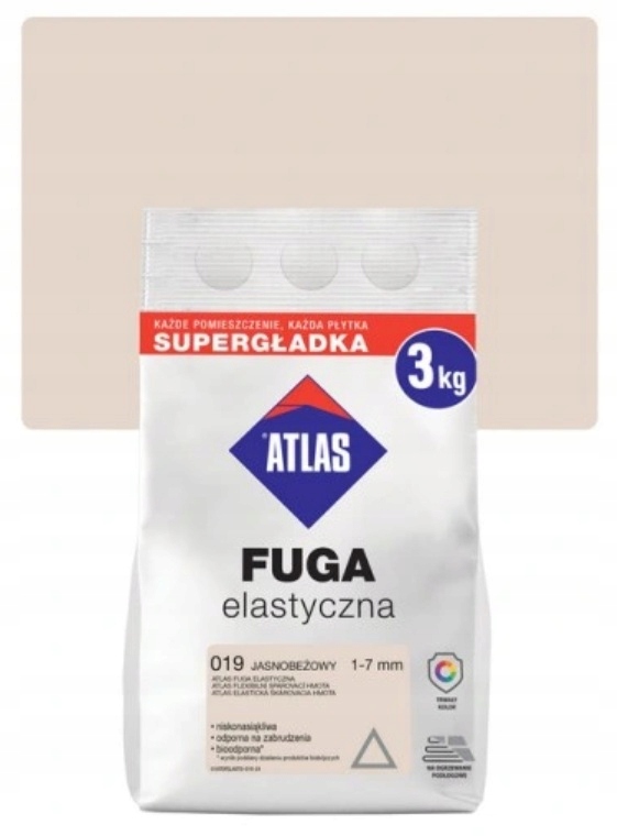 Fuga elastyczna Atlas 3 kg Jasnobeżowa – Idealne rozwiązanie do spoinowania