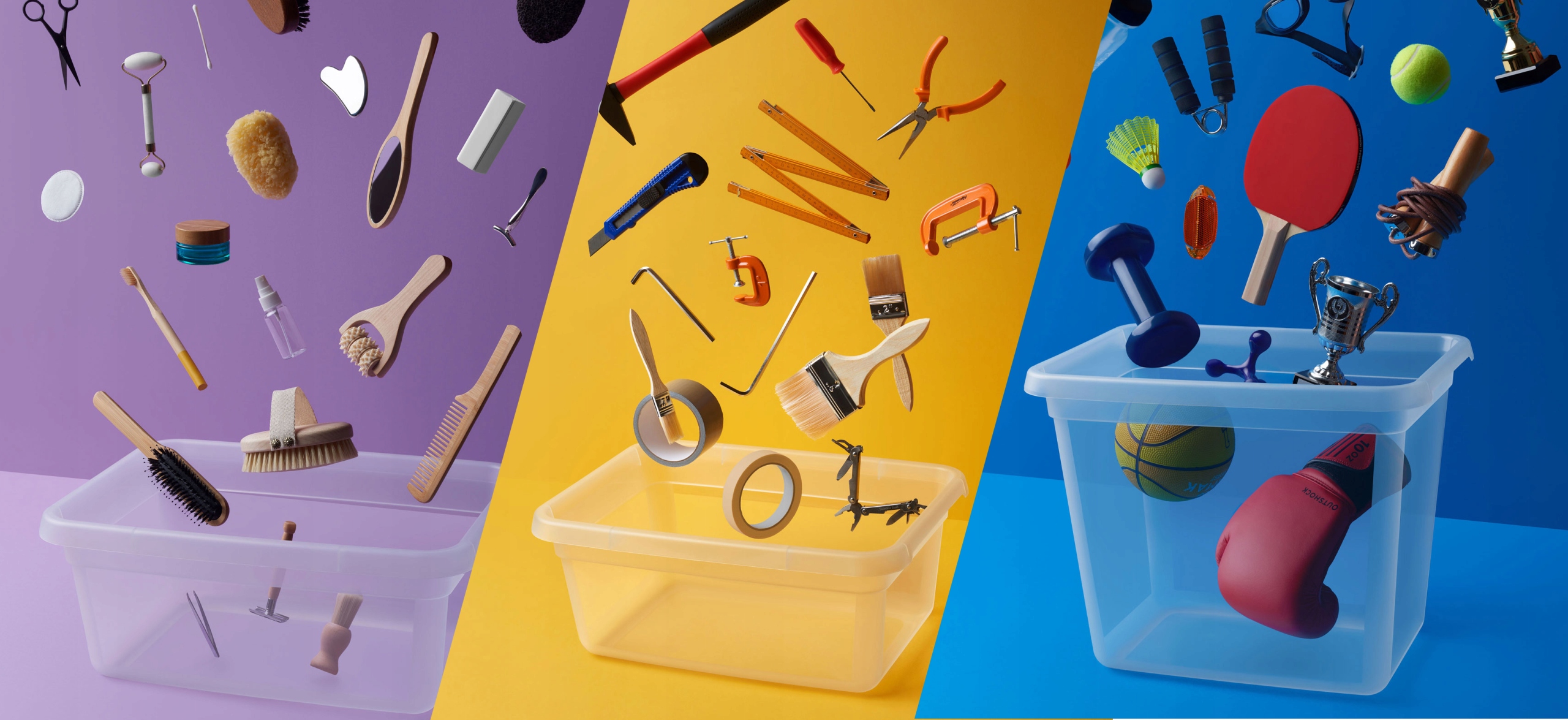 Pojemnik Z Pokrywą i Klipsami 58x39x25cm 40l – Idealne rozwiązanie do przechowywania