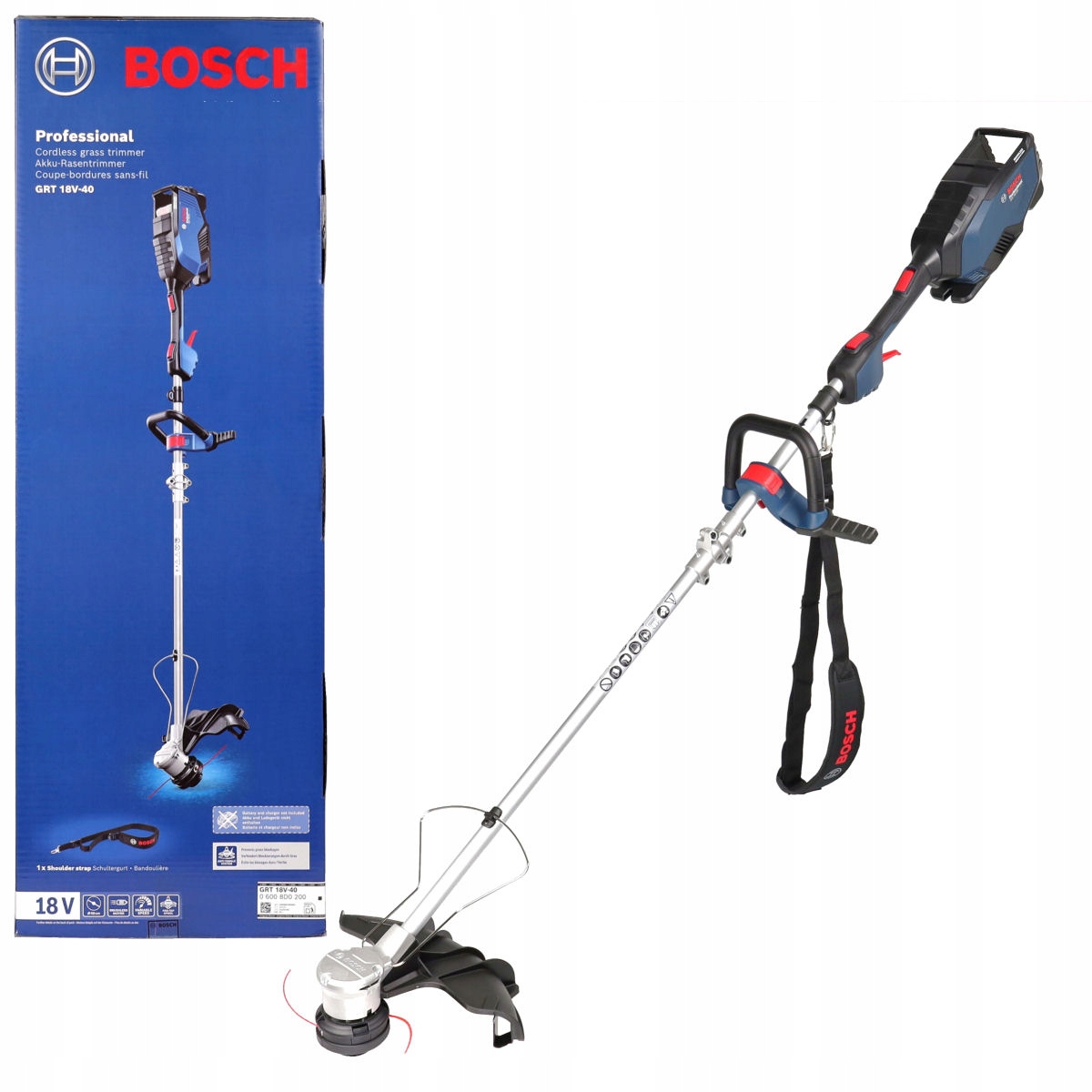 Akumulatorowa kosa żyłkowa BOSCH 18V O40mm – Wydajność i wygoda w ogrodzie