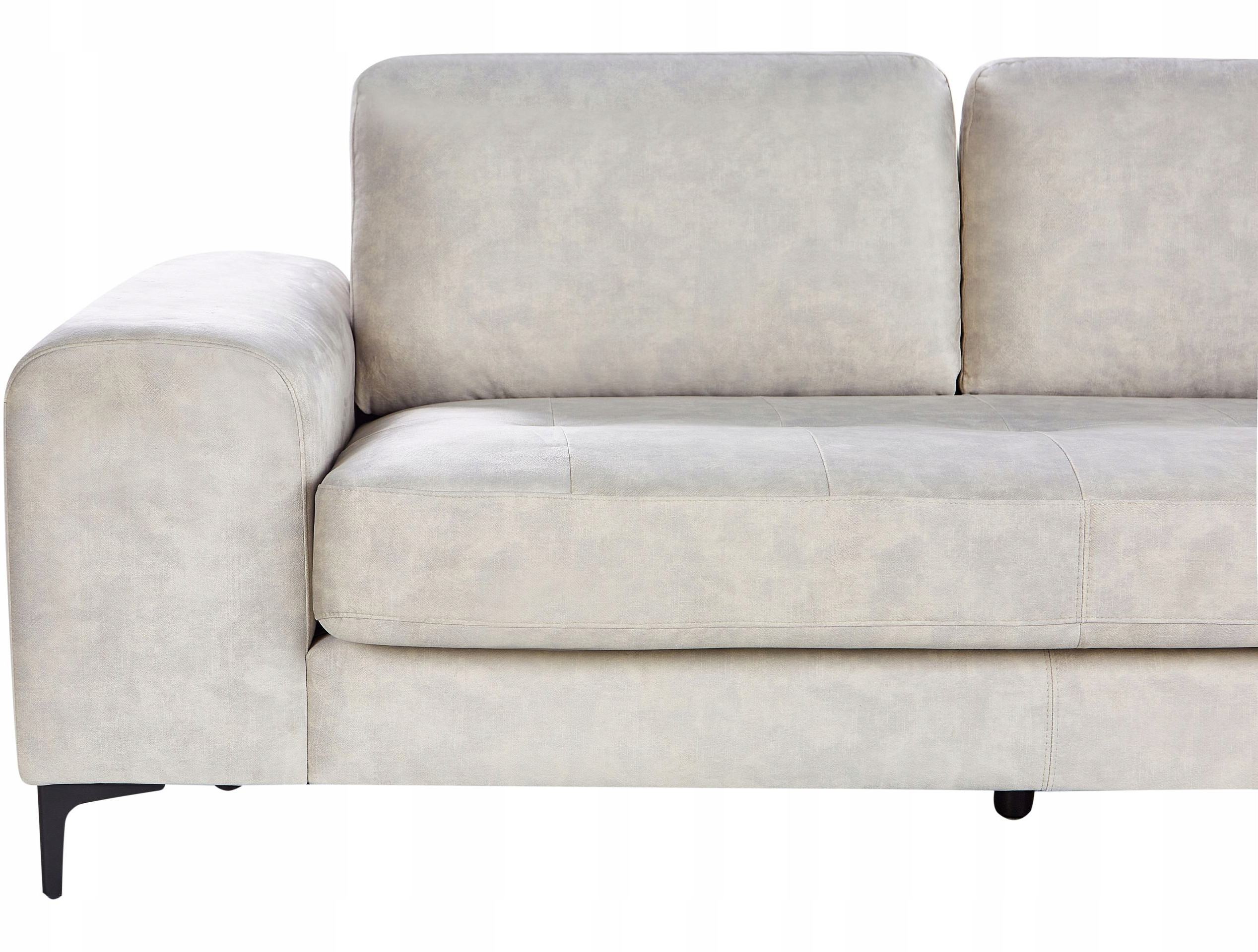 Narożnik dla 4 osób KIRUNA Welur Jasnobeżowy – Komfort i styl w Twoim salonie