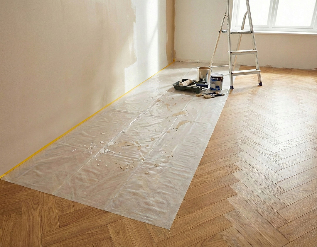Folia malarska 1,5 m x 15 m z taśmą o szerokości 1,5 cm – Idealne rozwiązanie do malowania